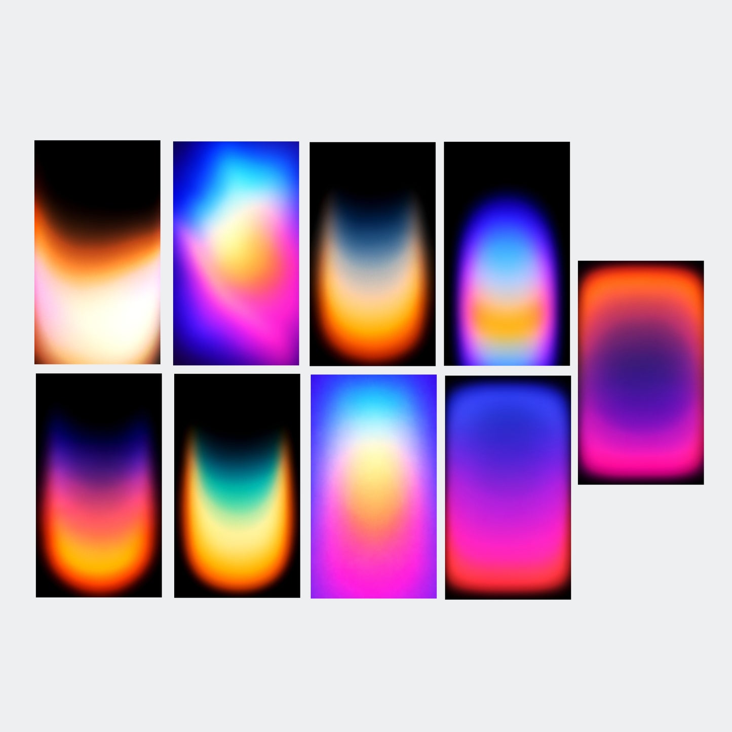 Aura Wallpaper Pack: 9 Gradient  Wallpapers for Phone & Desktop