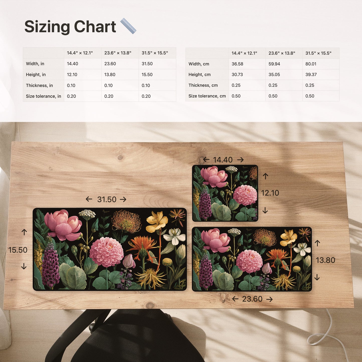 Desk Mat - Botanical After Dark - DM001